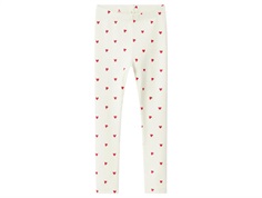 Name It leggings cloud dancer with heart print